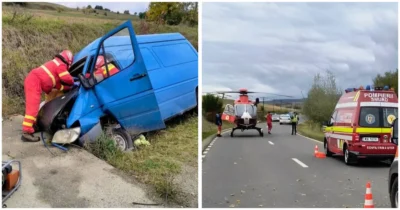Drumul morții în România! Un bunic de 75 de ani a intrat cu duba direct în capul de pod. Nu a avut nicio șansă!