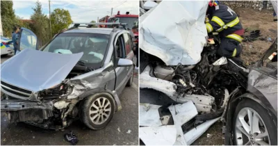 CARNAGIU pe șosea! Două fete de 14 și 16 ani, între fiarele contorsionate. Elicopterul SMURD a intervenit de urgență