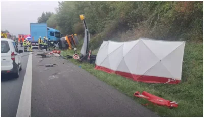 ȘOC pe autostrada A2! TIR scăpat de sub control spulberă un muncitor român – a murit pe loc!