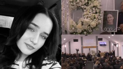 O familie distrusă pe Drumul Morții! Imagini cutremurătoare de la înmormântarea Amaliei, a treia victimă a accidentului.