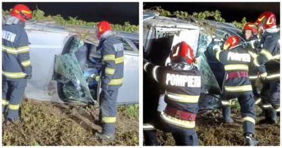 Au plonjat cu mașina într-o vie din Vaslui! Când au ajuns salvatorii, gestul victimelor i-a lăsat fără cuvinte