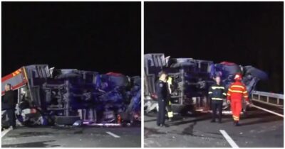 Din salvatori, victime. Detaliul care a dus la răsturnarea autospecialei în care se aflau cinci pompieri