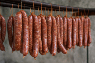 Cât timp se țin cârnații la zvântat, de fapt. Greșeala banală care îi face să mucegăiască imediat