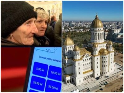 Reacția unei pensionare când a văzut POS-ul din Catedrala Mântuirii Neamului: ”Nu e microfon”