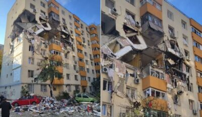 „Se mai aude aşa, câte o fantomă pe scară”. Ce au găsit locatarii când s-au întors în blocul care a explodat în Capitală