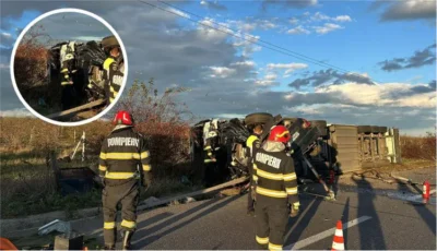 Dezastru pe șosea! Impact VIOLENT, trei oameni între viață și moarte după un accident cumplit!