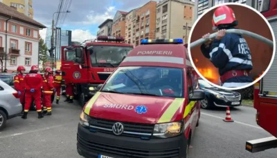 ACUM! Alarmă de incendiu la o clinică medicală – zeci de persoane evacuate, intervin pompierii și SMURD!