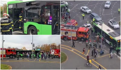 ACUM: Autobuz plin cu călători, accident îngrozitor!  7 răniți grav — trafic blocat, scene de panică!