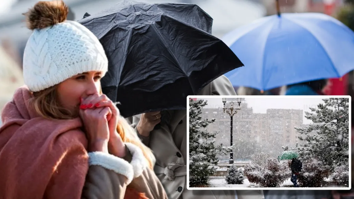 ninsoare vreme rea frig ger