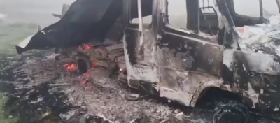 Incendiu ȘOCANT! O dubă a ars ca o torță — anchetatorii spun că a fost provocat INTENȚIONAT