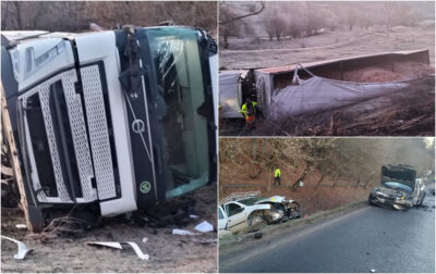 Dezastru pe șosea în Harghita! Șapte oameni au fost spulberați după o manevră inconștientă a unui șofer
