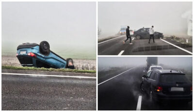 Trafic dat peste cap pe drumul spre Pitești! Impact violent între două mașini, polițiștii au intervenit de urgență
