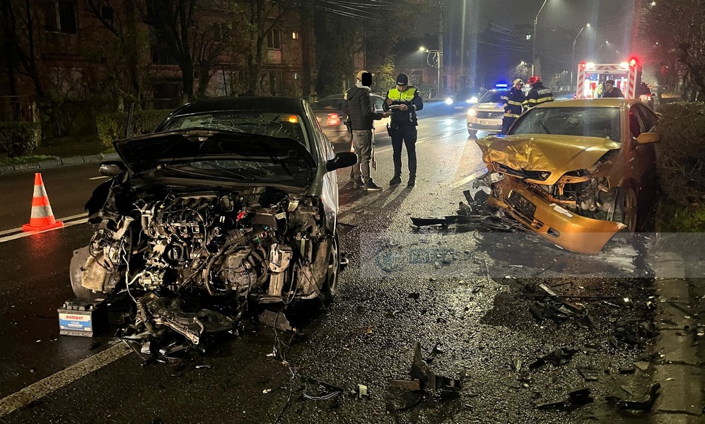 accident frontal noaptea pompieri 2