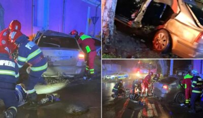 Tragedie la Corabia! Un băiat de 18 ani a murit pe loc după ce o șoferiță a intrat cu mașina în stâlp