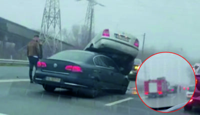 Dezastru pe șosea din cauza ceții. Patru autoturisme s-au lovit violent, medicii au intervenit de urgență