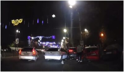 Haos pe șosea! Cinci mașini făcute praf într-un carambol teribil – șoferul era rupt de beat!