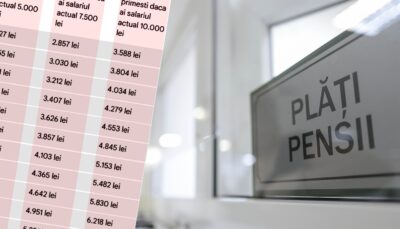 Câți bani iei la pensie dacă ai salariu de 3.000 sau 5.000 lei. Vezi tabelul complet cu sumele exacte!