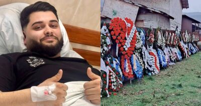 Imagini sfâșietoare cu iubita lui Gabriel Bumbăcea la înmormântare. Mesajul cutremurător transmis de Denisa