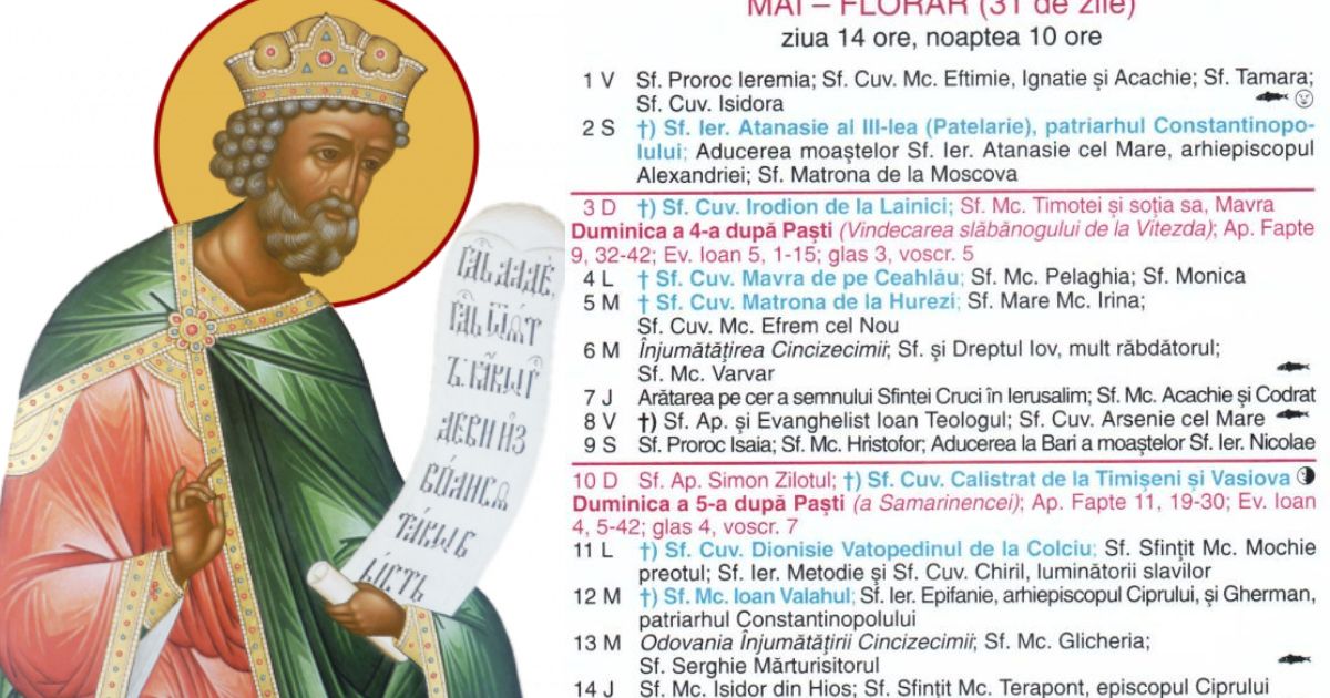 Sărbătoare mare pe 6 mai! Cine este Sfântul căruia Dumnezeu i-a luat totul, dar l-a lăsat în viață 248 de ani