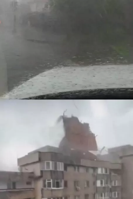 România, sub asediu! Furtuna violentă a făcut prăpăd: Imagini greu de privit după ce cerul s-a rupt