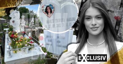 Imagini înlăcrimate de la mormântul Teodorei Marcu! Ce apare scris pe cavoul de lux la un an de la tragedie. E ireal!