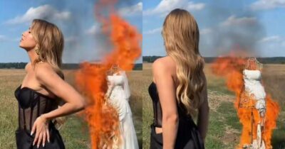 Codruța Filip a dat foc rochiei de mireasă! Ce mesaj i-a transmis lui Valentin Sanfira după divorț