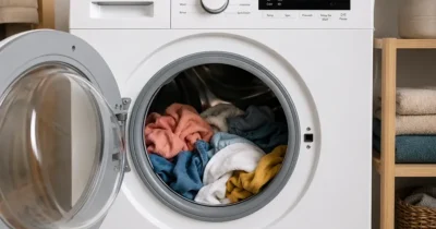 Pune un șervețel umed în mașina de spălat și vei scăpa de o mare problemă. Trucul care face minuni cu hainele tale!