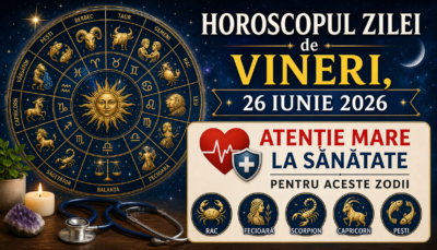 Horoscopul zilei de Vineri, 26 iunie 2026. Atenție mare la sănătate pentru aceste zodii