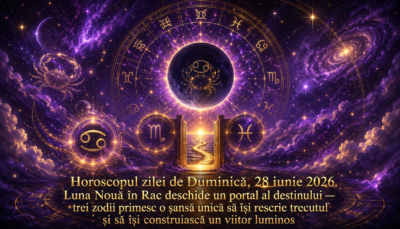 Horoscopul zilei de Duminică, 28 iunie 2026. Luna Nouă în Rac deschide un portal al destinului — trei zodii primesc o șansă unică să își rescrie trecutul și să își construiască un viitor luminos
