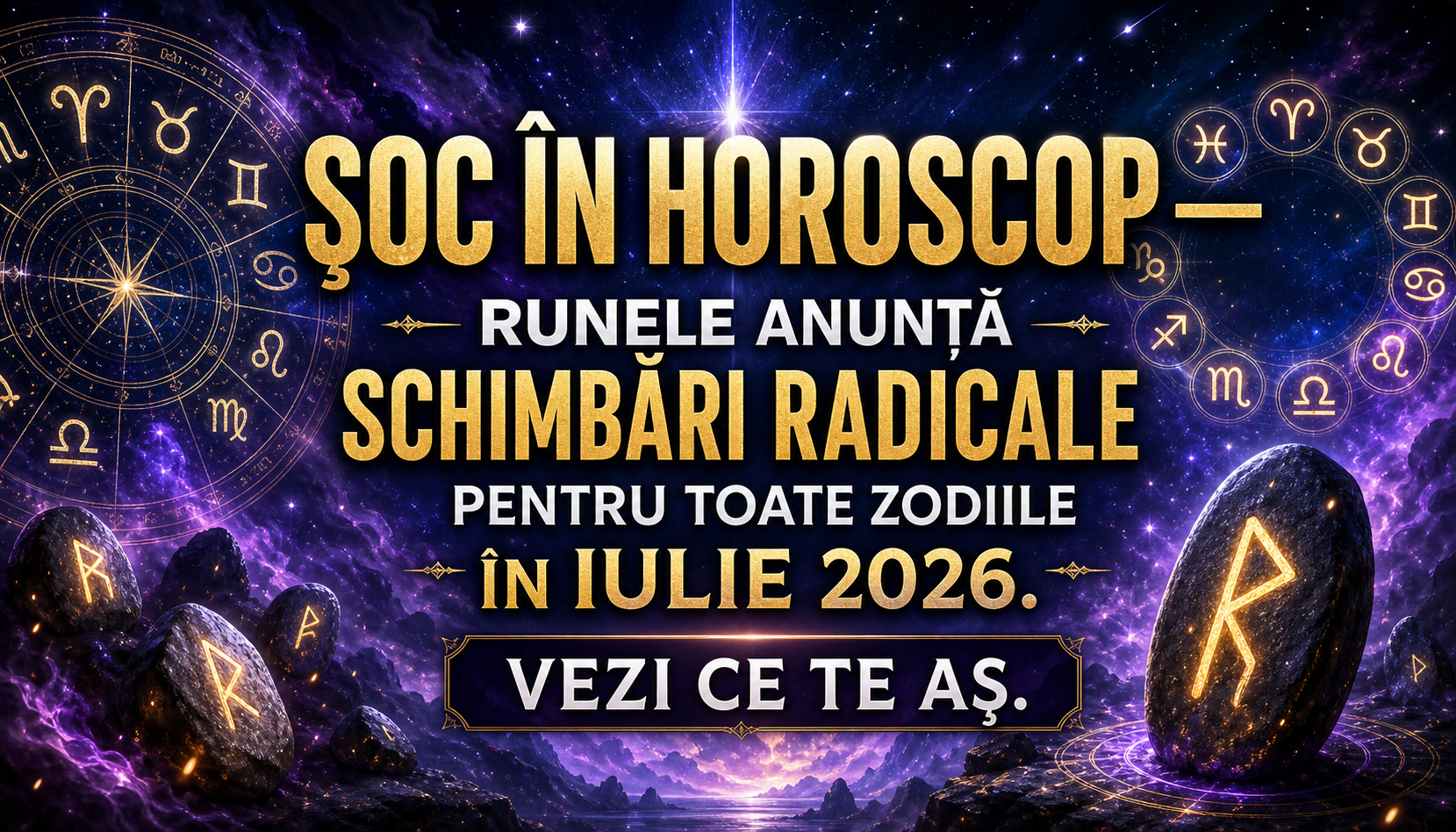 Șoc în horoscop — runele anunță schimbări radicale pentru toate zodiile în iulie 2026. Vezi ce te așteaptă