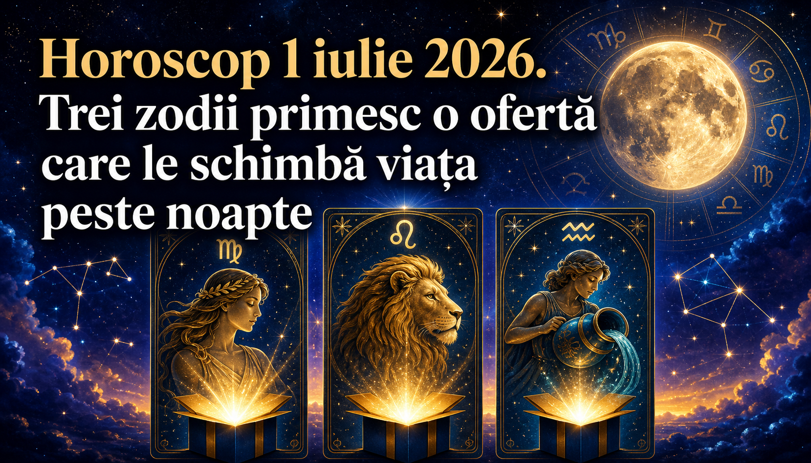 Horoscop 1 iulie 2026. Trei zodii primesc o ofertă care le schimbă viața peste noapte