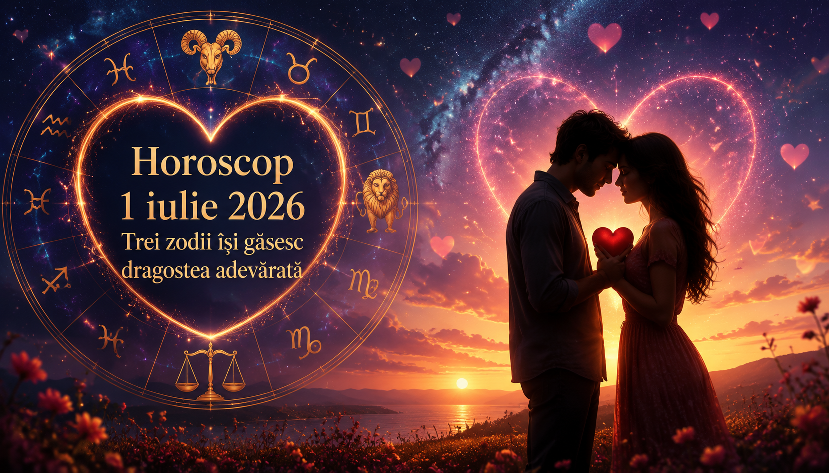Horoscop 1 iulie 2026. Trei zodii își găsesc dragostea adevărată