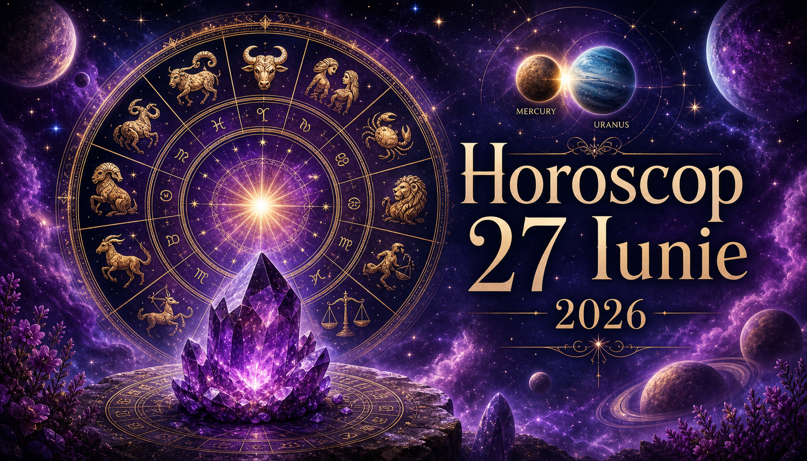 Horoscopul zilei de Sâmbătă, 27 iunie 2026. O conjuncție rară aduce o revelație cosmică pentru o zodie