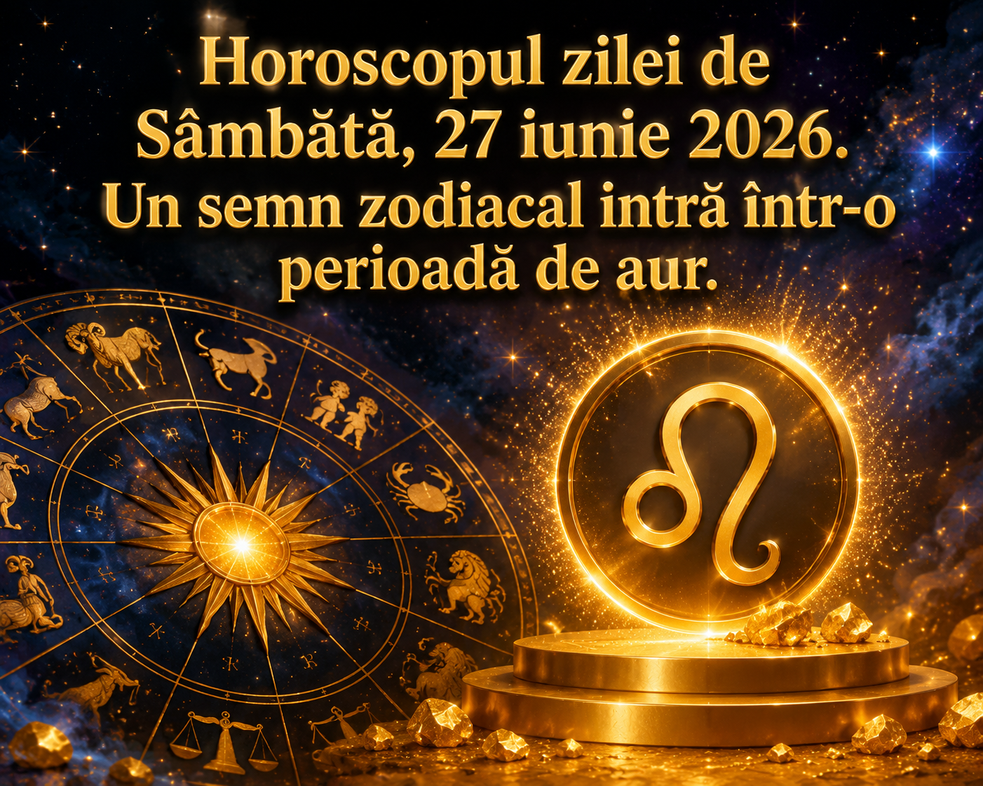 Horoscopul zilei de Sâmbătă, 27 iunie 2026. Un semn zodiacal intră într-o perioadă de aur