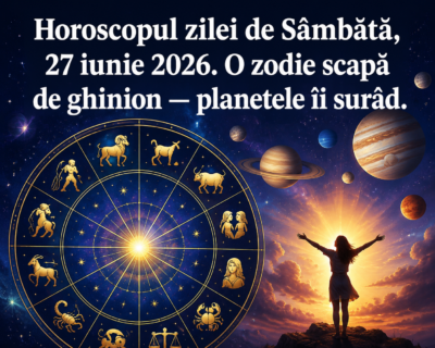 Horoscopul zilei de Sâmbătă, 27 iunie 2026. O zodie scapă de ghinion — planetele îi surâd