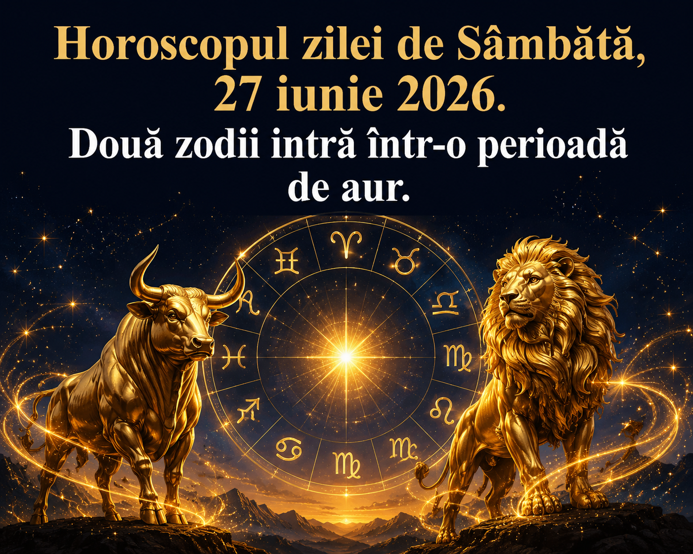 Horoscopul zilei de Sâmbătă, 27 iunie 2026. Două zodii intră într-o perioadă de aur