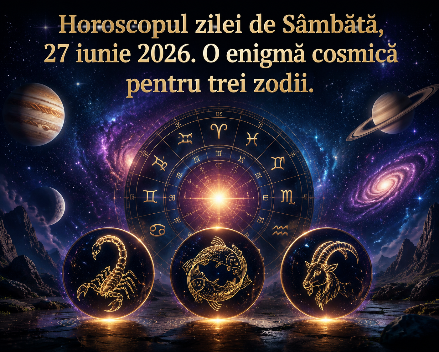 Horoscopul zilei de Sâmbătă, 27 iunie 2026. O enigmă cosmică pentru trei zodii