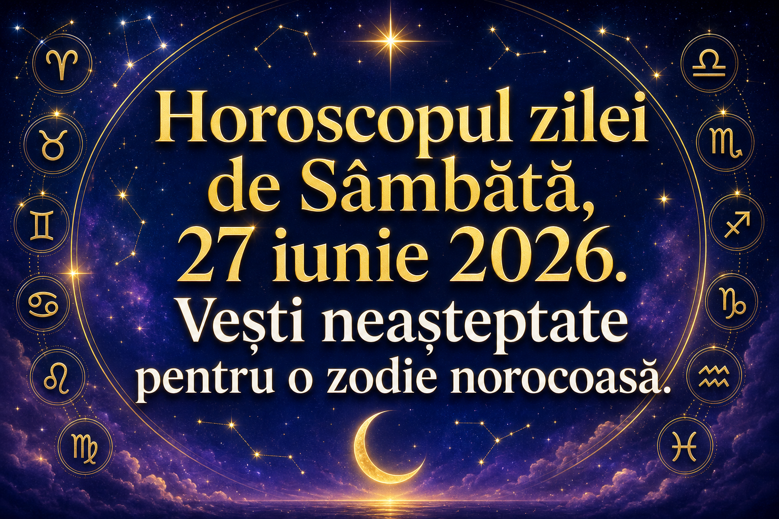 Horoscopul zilei de Sâmbătă, 27 iunie 2026. Vești neașteptate pentru o zodie norocoasă