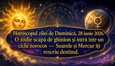 Horoscopul zilei de Duminică, 28 iunie 2026. O zodie scapă de ghinion și intră într-un ciclu norocos — Soarele și Mercur îți rescriu destinul