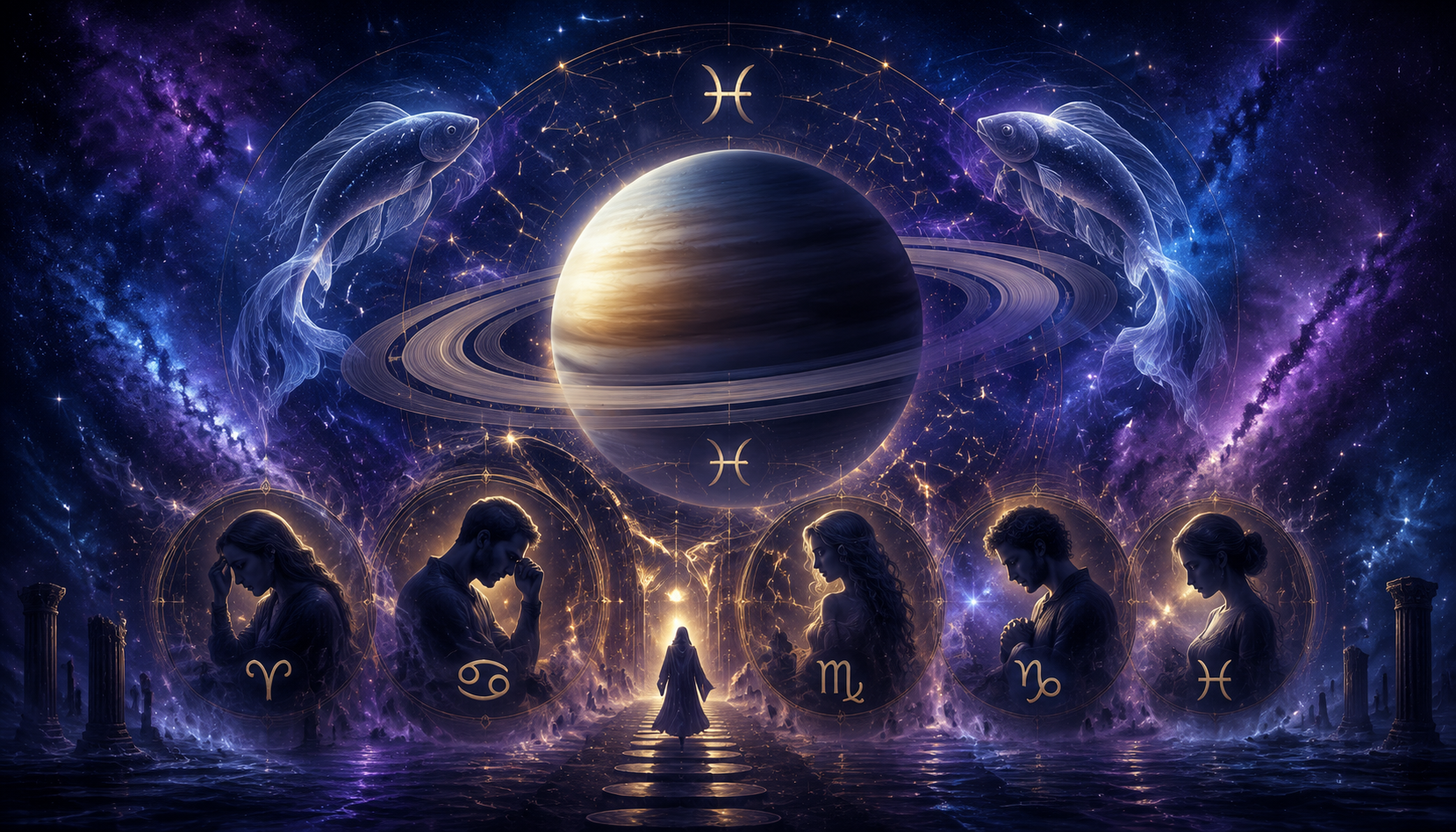 Horoscopul zilei de Luni, 29 iunie 2026. Saturn retrograd în Pești aduce o lecție karmică — cinci zodii își plătesc datoriile cosmice și intră într-o eră de maturizare spirituală profundă