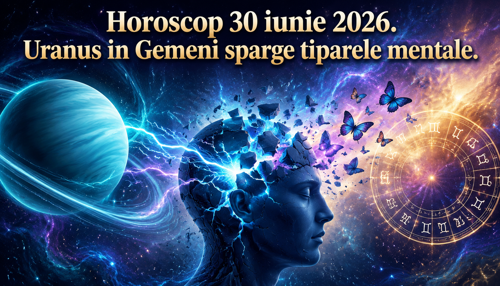Horoscopul zilei de Marți, 30 iunie 2026. Uranus în Gemeni sparge tiparele mentale — patru zodii descoperă adevărul care le va elibera mintea și destinul