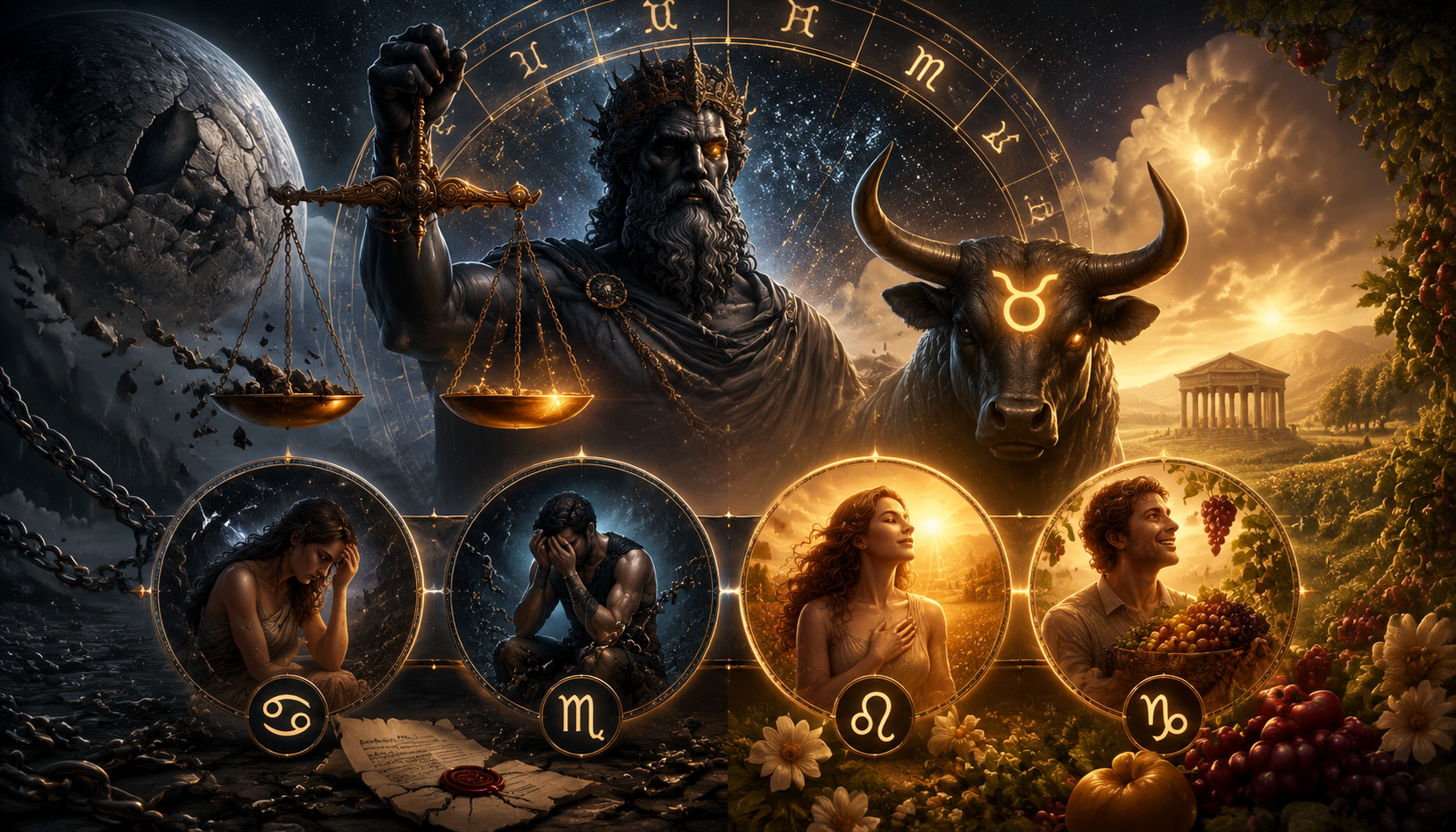 Horoscopul zilei de Marți, 30 iunie 2026. Orcus în Taur aduce judecata karmică a jurămintelor încălcate — patru zodii plătesc sau culeg roadele promisiunilor făcute
