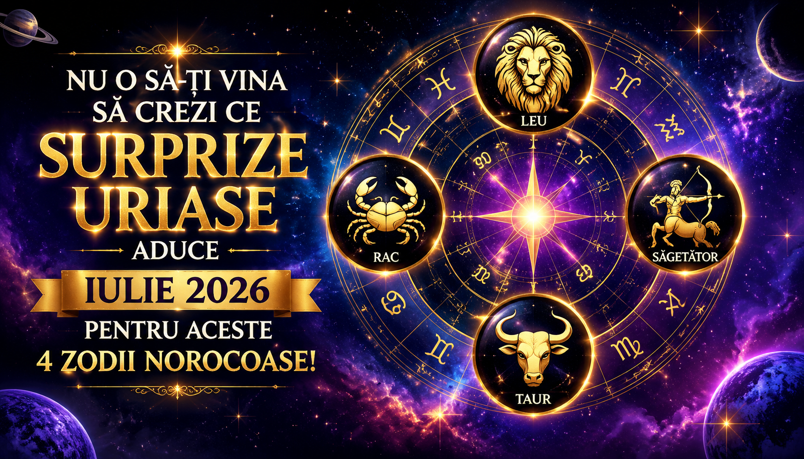 Nu o să-ți vină să crezi ce surprize uriașe aduce iulie 2026 pentru aceste 4 zodii norocoase
