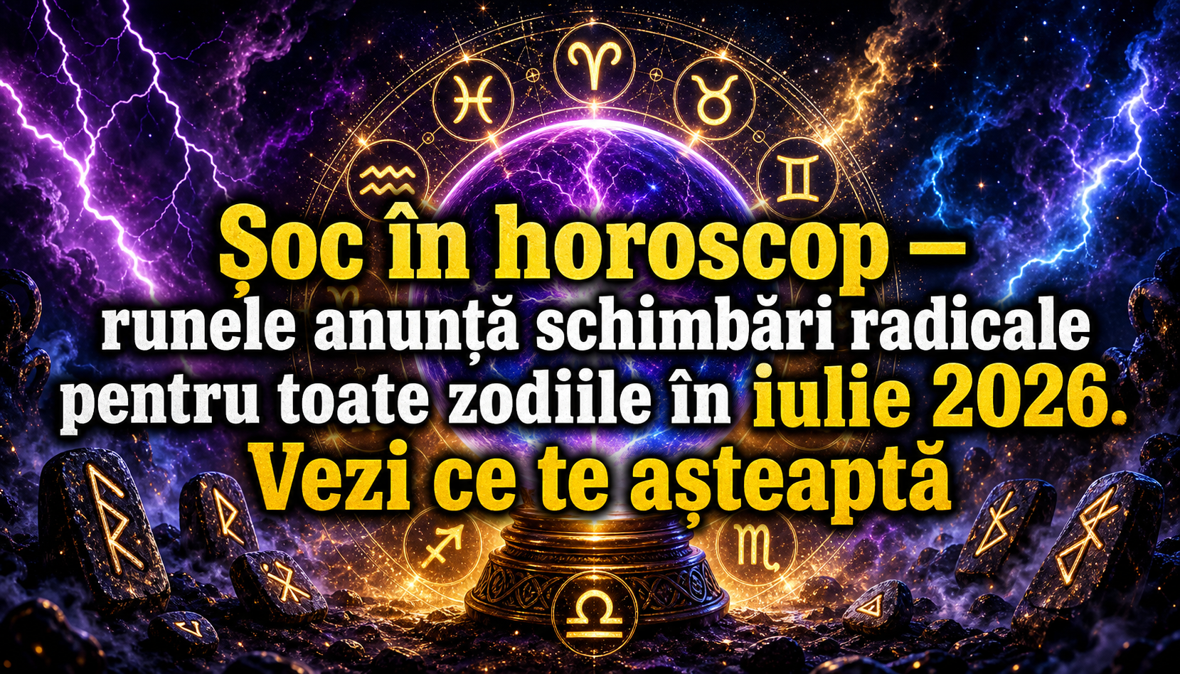Șoc în horoscop — runele anunță schimbări radicale pentru toate zodiile în iulie 2026. Vezi ce te așteaptă