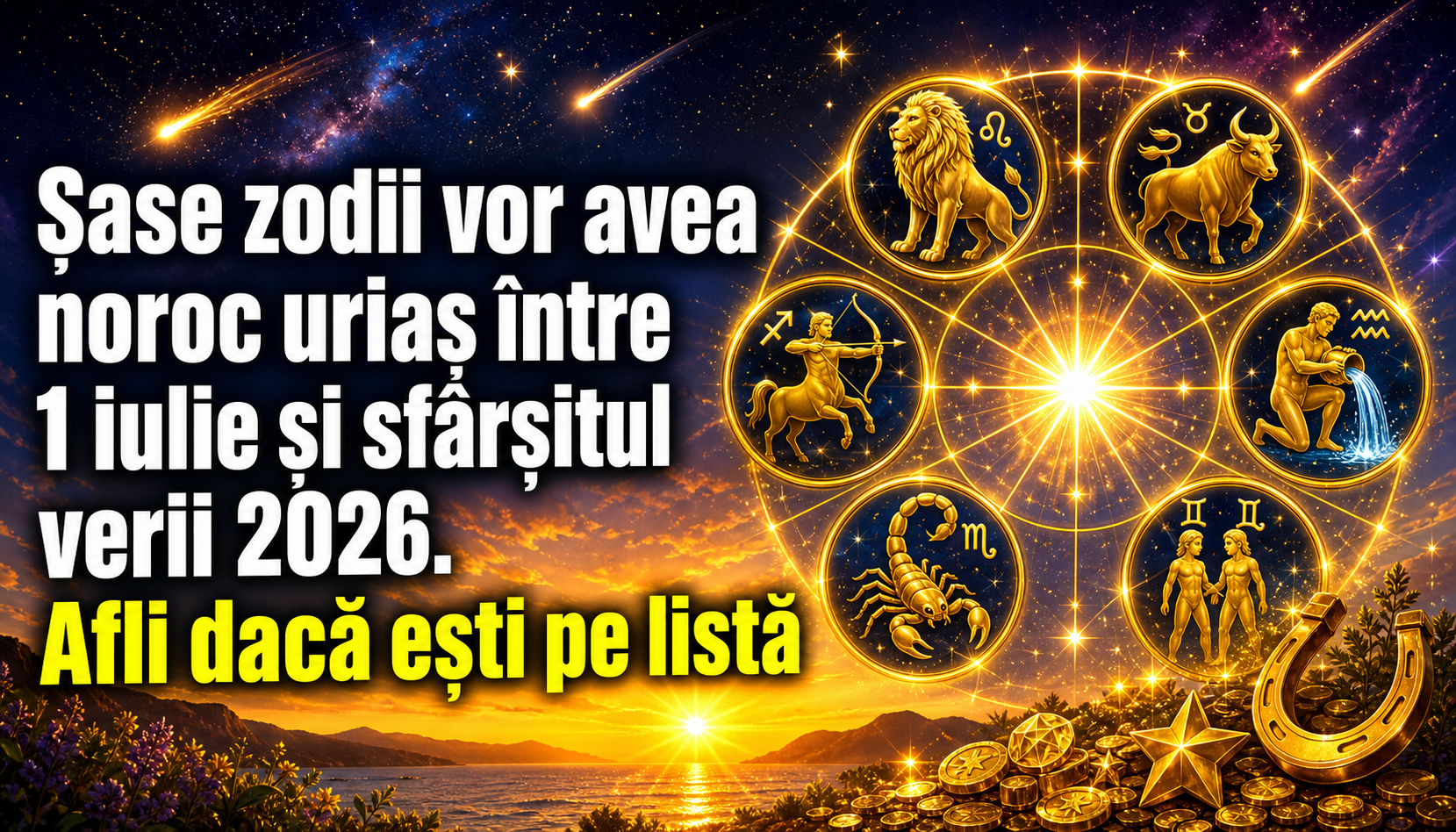 Șase zodii vor avea noroc uriaș între 1 iulie și sfârșitul verii 2026. Afli dacă ești pe listă