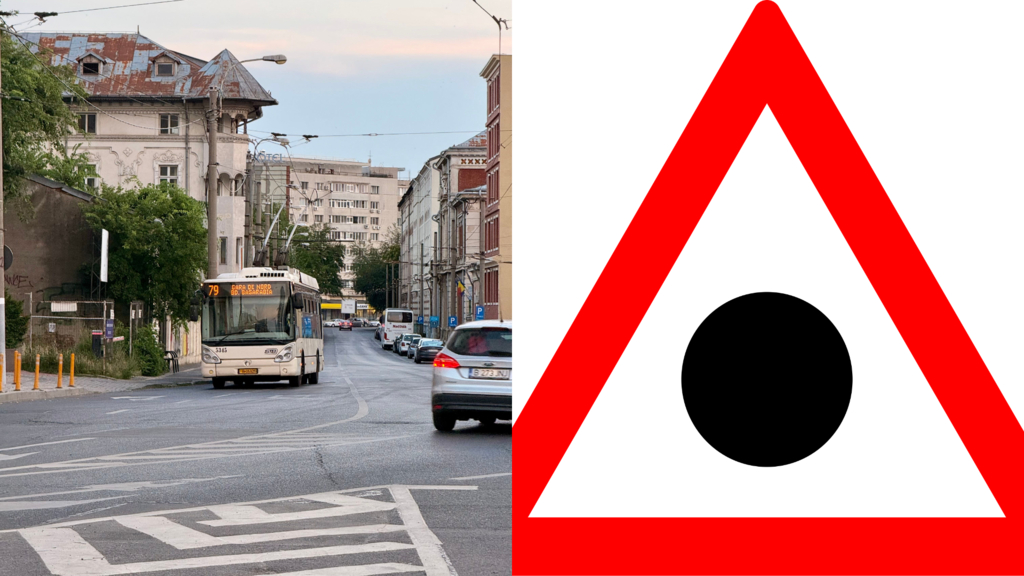 Ai văzut acest semn cu bulină neagră pe șosele? Puțini șoferi știu ce înseamnă, de fapt, punctul negru din triunghi