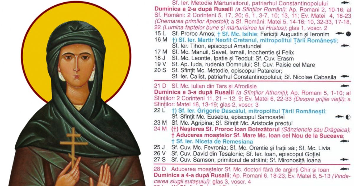 Sărbătoare pe 25 iunie! Sfânta care se arată anual în mănăstire, deși a murit în chinuri groaznice. Ce a pătimit