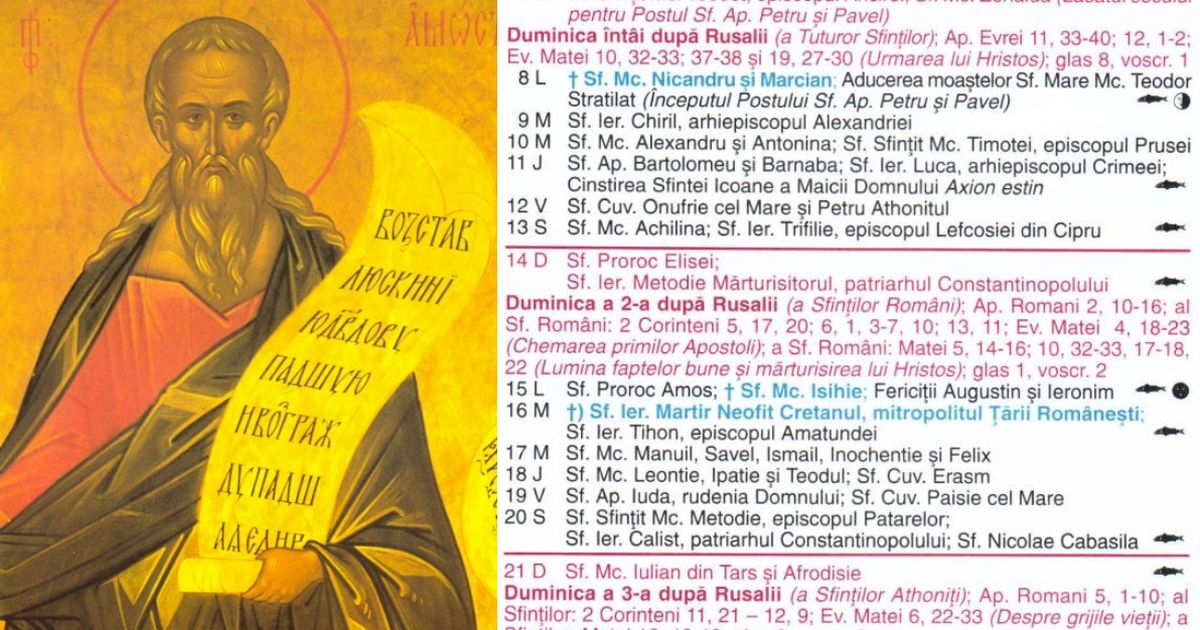 Sărbătoare mare pe 15 iunie! Cine este Sfântul cu puteri nebănuite prăznuit de români, care a murit pentru credință