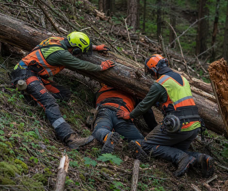 Muncitor român din Italia, prins sub un copac în timp ce lucra în pădure. Extras cu elicopterul și transportat la spital