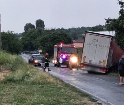 A intrat cu TIR-ul în șanț după ce a fost înțepat de o albină! Detaliul incredibil care a provocat accidentul